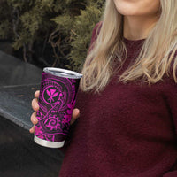 Hawaii Tumbler Cup Shaka Tattoo Mix Polynesian Plumeria Pink Version LT14 - Polynesian Pride