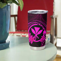 Hawaii Tumbler Cup Shaka Tattoo Mix Polynesian Plumeria Pink Version LT14 - Polynesian Pride
