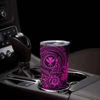 Hawaii Tumbler Cup Shaka Tattoo Mix Polynesian Plumeria Pink Version LT14 - Polynesian Pride