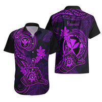 Hawaii Hawaiian Shirt Shaka Tattoo Mix Polynesian Plumeria Purple Version LT14 - Polynesian Pride
