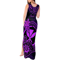 Hawaii Tank Maxi Dress Shaka Tattoo Mix Polynesian Plumeria Purple Version LT14 - Polynesian Pride