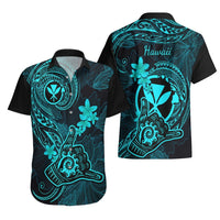 Hawaii Hawaiian Shirt Shaka Tattoo Mix Polynesian Plumeria Turquoise Version LT14 - Polynesian Pride