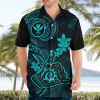 Hawaii Hawaiian Shirt Shaka Tattoo Mix Polynesian Plumeria Turquoise Version LT14 - Polynesian Pride