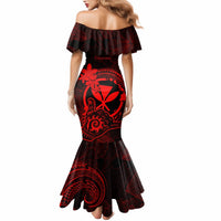 Hawaii Mermaid Dress Shaka Tattoo Mix Polynesian Plumeria Red Version LT14 - Polynesian Pride