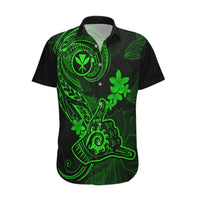 Hawaii Hawaiian Shirt Shaka Tattoo Mix Polynesian Plumeria Green Version LT14 Green - Polynesian Pride