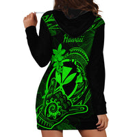 Hawaii Hoodie Dress Shaka Tattoo Mix Polynesian Plumeria Green Version LT14 - Polynesian Pride