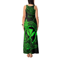 Hawaii Tank Maxi Dress Shaka Tattoo Mix Polynesian Plumeria Green Version LT14 - Polynesian Pride
