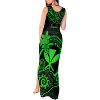 Hawaii Tank Maxi Dress Shaka Tattoo Mix Polynesian Plumeria Green Version LT14 - Polynesian Pride