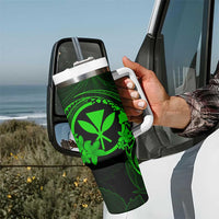 Hawaii Tumbler With Handle Shaka Tattoo Mix Polynesian Plumeria Green Version LT14 - Polynesian Pride