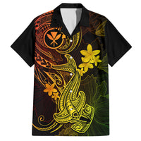 Hawaii Kid Hawaiian Shirt Hammerhead Shark Tattoo Mix Polynesian Plumeria Reggae Version LT14 Kid Reggae - Polynesian Pride