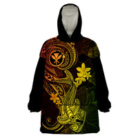 Hawaii Wearable Blanket Hoodie Hammerhead Shark Tattoo Mix Polynesian Plumeria Reggae Version LT14 One Size Reggae - Polynesian Pride