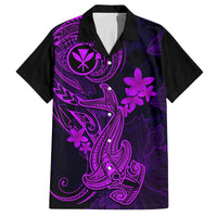 Hawaii Kid Hawaiian Shirt Hammerhead Shark Tattoo Mix Polynesian Plumeria Purple Version LT14 Kid Purple - Polynesian Pride