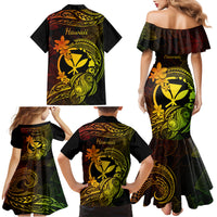 hawaii-family-matching-mermaid-dress-and-hawaiian-shirt-turtle-mix-polynesian-plumeria-reggae-version