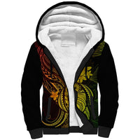 Hawaii Sherpa Hoodie Turtle Mix Polynesian Plumeria Reggae Version LT14 Unisex Reggae - Polynesian Pride