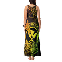 Hawaii Tank Maxi Dress Turtle Mix Polynesian Plumeria Reggae Version LT14 - Polynesian Pride
