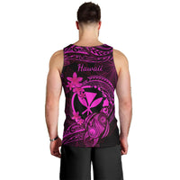 Hawaii Men Tank Top Turtle Mix Polynesian Plumeria Pink Version LT14 - Polynesian Pride
