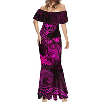 Hawaii Mermaid Dress Turtle Mix Polynesian Plumeria Pink Version LT14 - Polynesian Pride