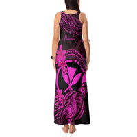 Hawaii Tank Maxi Dress Turtle Mix Polynesian Plumeria Pink Version LT14 - Polynesian Pride