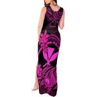 Hawaii Tank Maxi Dress Turtle Mix Polynesian Plumeria Pink Version LT14 - Polynesian Pride