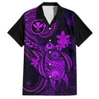 hawaii-family-matching-off-shoulder-maxi-dress-and-hawaiian-shirt-turtle-mix-polynesian-plumeria-purple-version