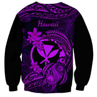Hawaii Sweatshirt Turtle Mix Polynesian Plumeria Purple Version LT14 - Polynesian Pride