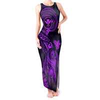 Hawaii Tank Maxi Dress Turtle Mix Polynesian Plumeria Purple Version LT14 Women Purple - Polynesian Pride