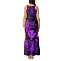 Hawaii Tank Maxi Dress Turtle Mix Polynesian Plumeria Purple Version LT14 - Polynesian Pride