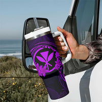 Hawaii Tumbler With Handle Turtle Mix Polynesian Plumeria Purple Version LT14 - Polynesian Pride