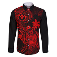 hawaii-family-matching-mermaid-dress-and-hawaiian-shirt-turtle-mix-polynesian-plumeria-red-version
