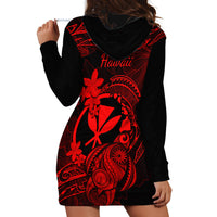 Hawaii Hoodie Dress Turtle Mix Polynesian Plumeria Red Version LT14 - Polynesian Pride