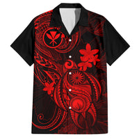 Hawaii Kid Hawaiian Shirt Turtle Mix Polynesian Plumeria Red Version LT14 Kid Red - Polynesian Pride