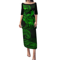 Hawaii Puletasi Turtle Mix Polynesian Plumeria Green Version LT14 Long Dress Green - Polynesian Pride