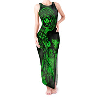 Hawaii Tank Maxi Dress Turtle Mix Polynesian Plumeria Green Version LT14 Women Green - Polynesian Pride