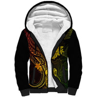 Hawaii Sherpa Hoodie Ukulele Mix Polynesian Plumeria Reggae Version LT14 Unisex Reggae - Polynesian Pride
