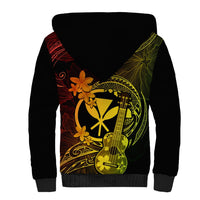Hawaii Sherpa Hoodie Ukulele Mix Polynesian Plumeria Reggae Version LT14 - Polynesian Pride