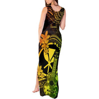 Hawaii Tank Maxi Dress Ukulele Mix Polynesian Plumeria Reggae Version LT14 - Polynesian Pride