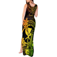 Hawaii Tank Maxi Dress Ukulele Mix Polynesian Plumeria Reggae Version LT14 - Polynesian Pride