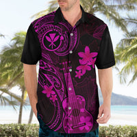 Hawaii Hawaiian Shirt Ukulele Mix Polynesian Plumeria Pink Version LT14 - Polynesian Pride