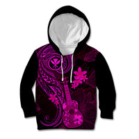 Hawaii Kid Hoodie Ukulele Mix Polynesian Plumeria Pink Version LT14 Pink - Polynesian Pride
