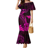 Hawaii Mermaid Dress Ukulele Mix Polynesian Plumeria Pink Version LT14 Women Pink - Polynesian Pride