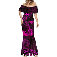 Hawaii Mermaid Dress Ukulele Mix Polynesian Plumeria Pink Version LT14 - Polynesian Pride