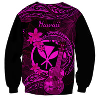 Hawaii Sweatshirt Ukulele Mix Polynesian Plumeria Pink Version LT14 - Polynesian Pride