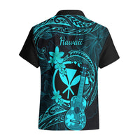 Hawaii Hawaiian Shirt Ukulele Mix Polynesian Plumeria Turquoise Version LT14 - Polynesian Pride