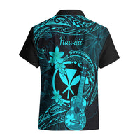 Hawaii Hawaiian Shirt Ukulele Mix Polynesian Plumeria Turquoise Version LT14 - Polynesian Pride