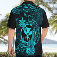 Hawaii Hawaiian Shirt Ukulele Mix Polynesian Plumeria Turquoise Version LT14 - Polynesian Pride