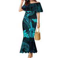 Hawaii Mermaid Dress Ukulele Mix Polynesian Plumeria Turquoise Version LT14 Women Turquoise - Polynesian Pride