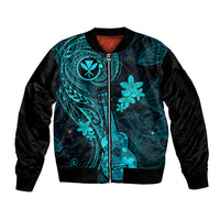 hawaii-sleeve-zip-bomber-jacket-ukulele-mix-polynesian-plumeria-turquoise-version