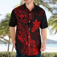 Hawaii Hawaiian Shirt Ukulele Mix Polynesian Plumeria Red Version LT14 - Polynesian Pride