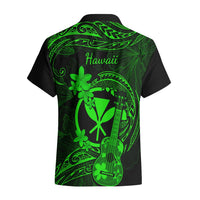 Hawaii Hawaiian Shirt Ukulele Mix Polynesian Plumeria Green Version LT14 - Polynesian Pride