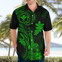 Hawaii Hawaiian Shirt Ukulele Mix Polynesian Plumeria Green Version LT14 - Polynesian Pride
